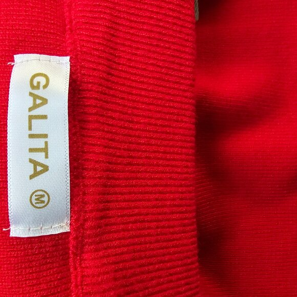 Red Strapless Bodycon Dress With Denim Belt - Picture 3 of 5